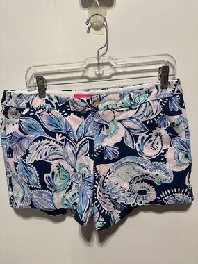 Lilly Pulitzer Callahan Stretch Shorts High Tide NavySugar Mambo Sz 8 Worn Ones